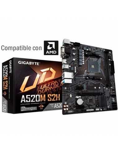placa madre Motherboard Am4 Gigabyte A520m - S2h