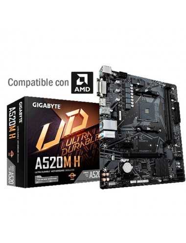 placa madre Motherboard AM4 GIGABYTE A520M - H