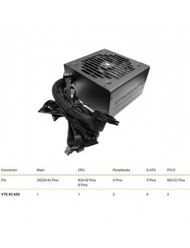 Fuente Atx Cougar Vte X2 650 (cgr Vx-650) 80p Bronze