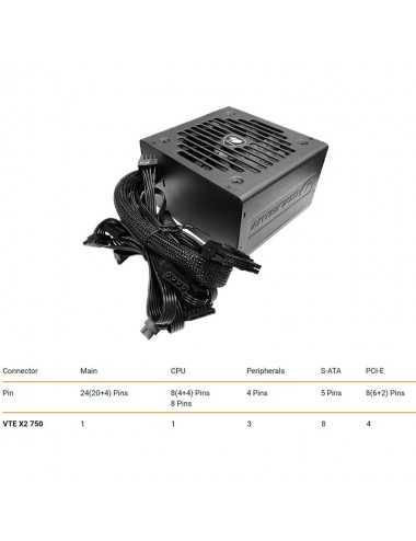 Fuente Atx Cougar Vte X2 750 (cgr Vx-750) 80p Bronze