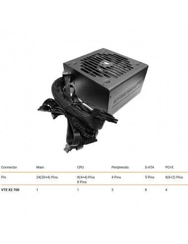 Fuente Atx Cougar Vte X2 700 (cgr Vx-700) 80p Bronze