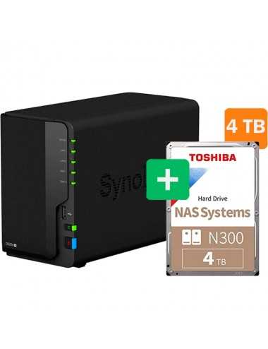 Combo Nas Ds220 Plus + Hdd 4 Tb Toshiba N300
