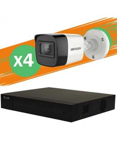 Kit Dvr 1080p Hilook 8ch Con 4 Camaras Hikvision