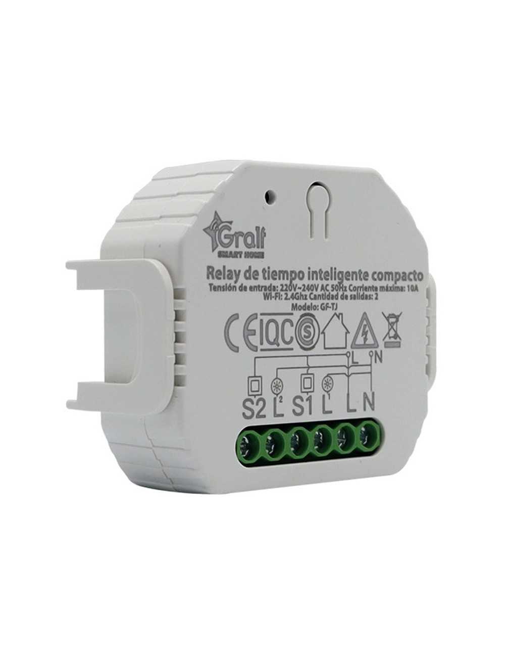 Relay De Tiempo Wifi Gralf Gf-tj Compacto 16a