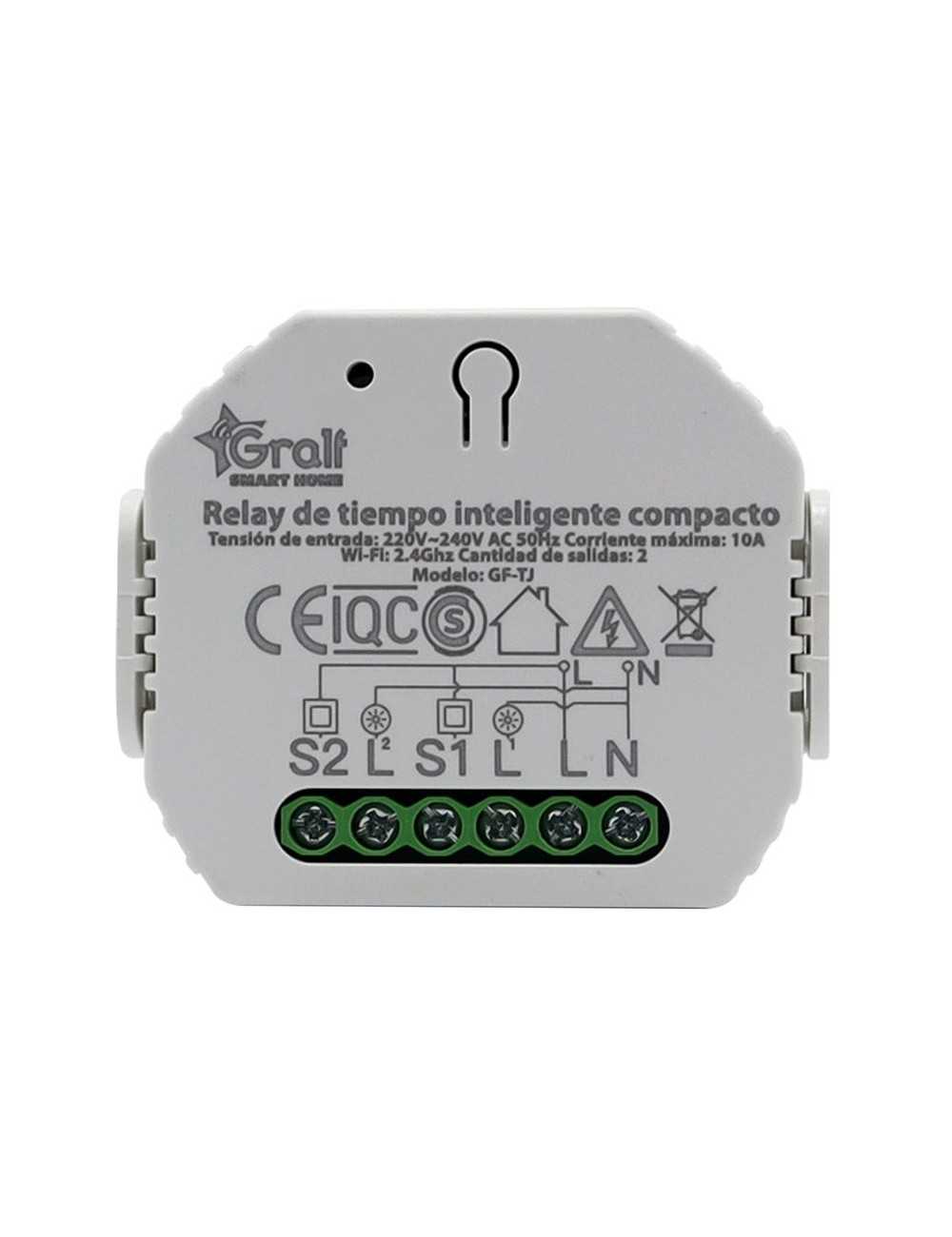 Relay De Tiempo Wifi Gralf Gf-tj Compacto 16a