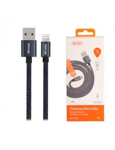 Cable Wesdar Lightning Iphone Blue (wd-t8-l-b)