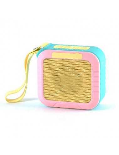 Parlante Bluetooth Macarons Wesdar K25 Yelloy+blue+pink