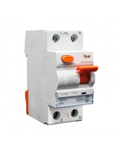 Disyuntor 40a Gralf Epr24030ac 1p+n 40a 30ma