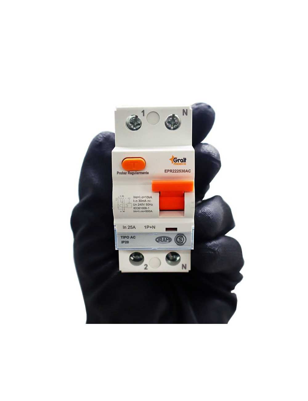 Disyuntor 25a Gralf Epr22530ac 1p+n 25a 30ma