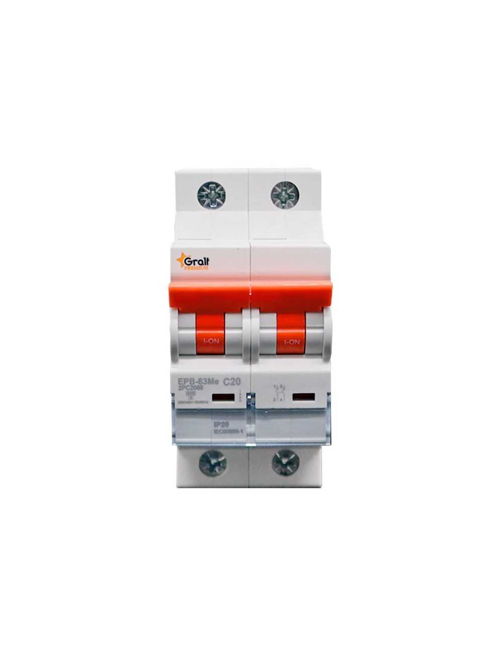 Termica 20a Gralf Epb-63me2pc2060 2p 6kva