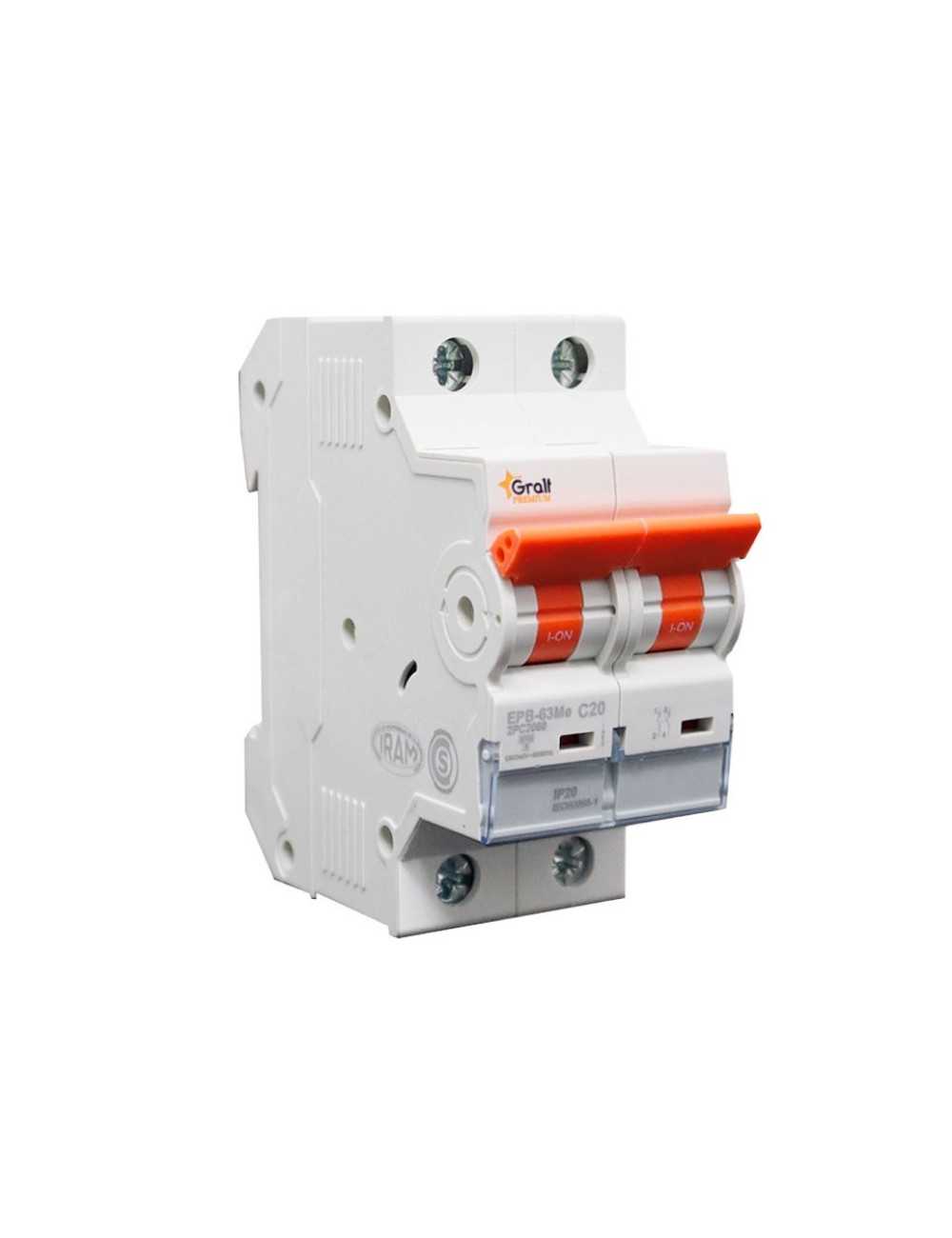Termica 20a Gralf Epb-63me2pc2060 2p 6kva