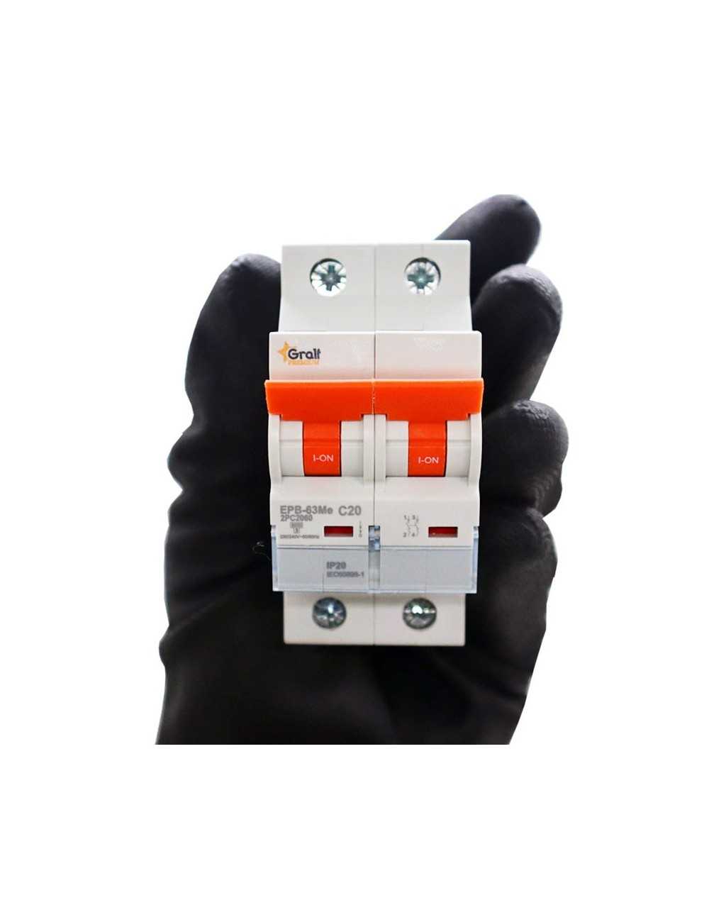 Termica 20a Gralf Epb-63me2pc2060 2p 6kva