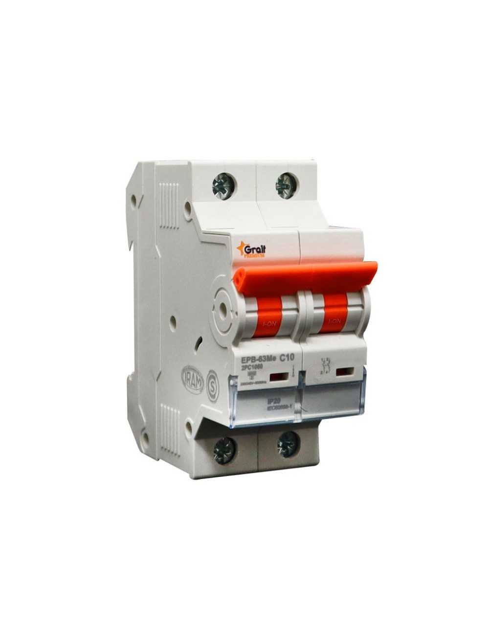 Termica 10a Gralf Epb-63me2pc1060 2p 6kva