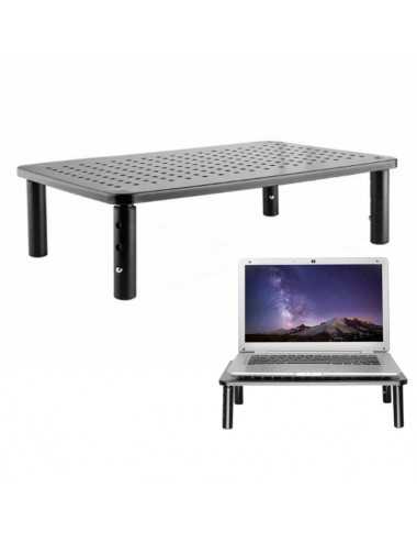 Soporte Monitor Netmak Nm-st20 Elevador De Monitor Y Laptop