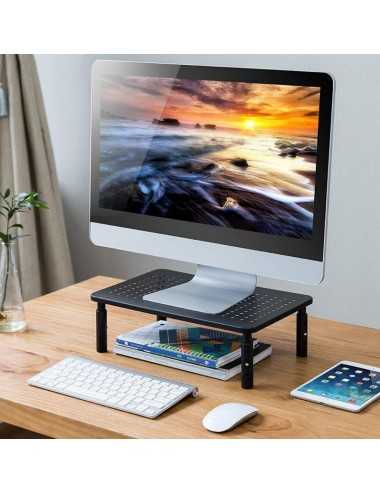 Soporte Monitor Netmak Nm-st20 Elevador De Monitor Y Laptop
