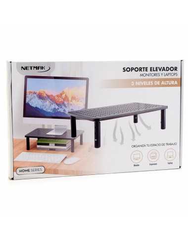 Soporte Monitor Netmak Nm-st20 Elevador De Monitor Y Laptop