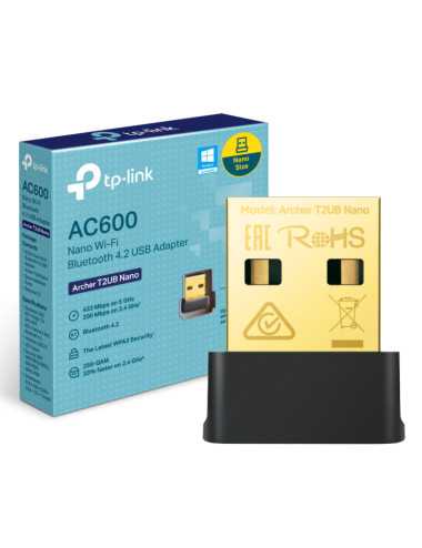 Placa De Red Wifi Usb Tp-link Archer T2ub Nano Ac600 + Bluetooth