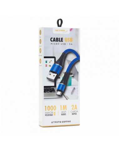 Cable Micro Usb Netmak Nm-117-b Strong Azul