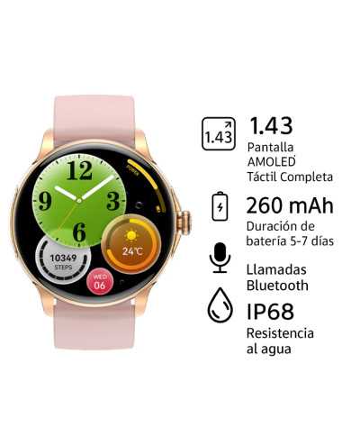 Smartwatch Colmi V72 Gold Silicona