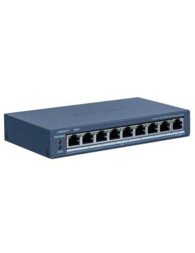 Switch 8 Puertos Hikvision Ds-3e1309p-ei/m Smart Poe 8p+1p Rj45 Giga 60w