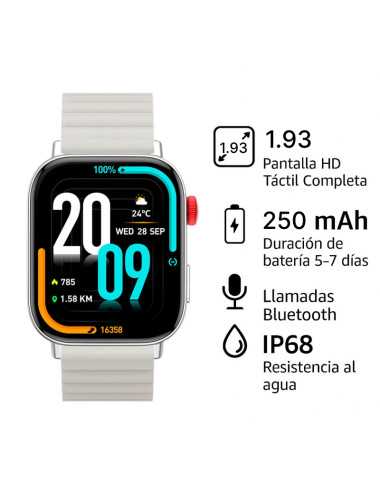 Smartwatch Colmi C8max Silver Silicona Magnetico