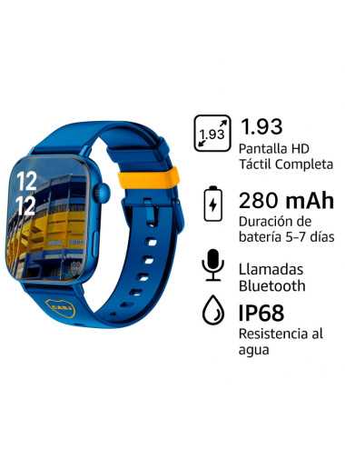 Smartwatch Colmi C8max Black Silicona Boca Juniors Blue