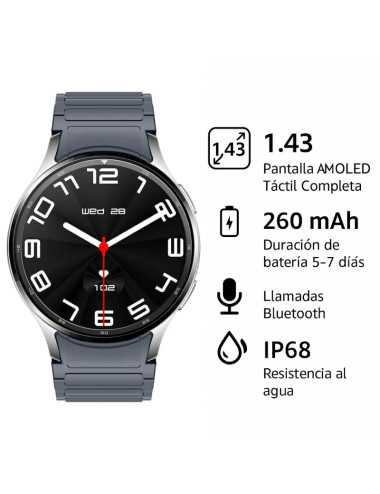 Smartwatch Colmi I28 Ultra Model Silver + Silver Silicona Strap