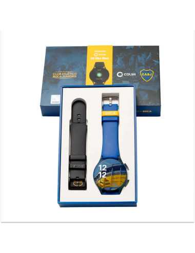Smartwatch Colmi I28 Ultra Black Silicona Boca Juniors Blue