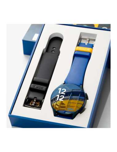 Smartwatch Colmi I28 Ultra Black Silicona Boca Juniors Blue