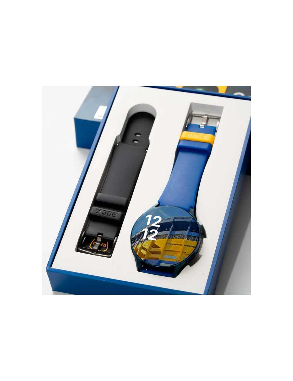 Smartwatch Colmi I28 Ultra Black Silicona Boca Juniors Blue