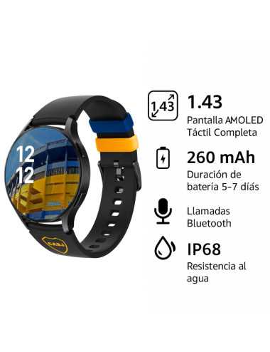 Smartwatch Colmi I28 Ultra Black Silicona Boca Juniors Black