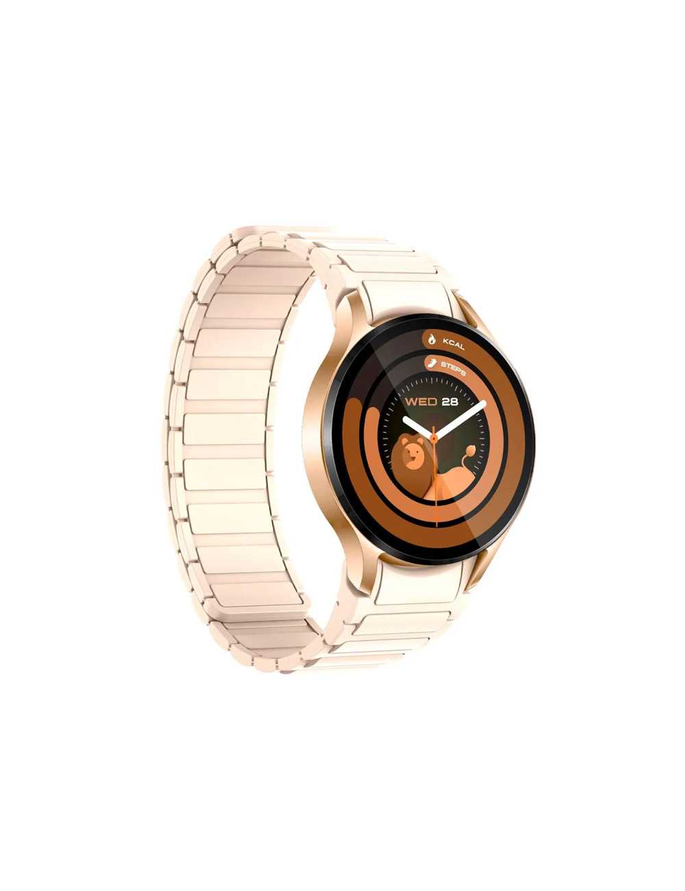 Smartwatch Colmi I28 Ultra Model Gold Beige Silicona Magnetico
