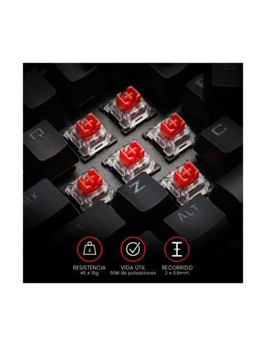 Teclado Redragon Kumara K552rgb-1 Sp Black Red Switch Rgb