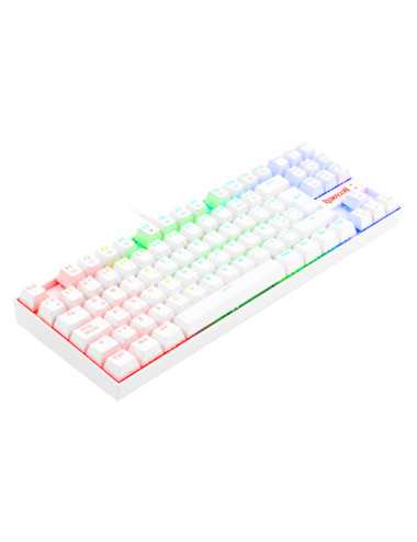 Teclado Redragon Kumara K552w-rgb Sp White Red Switch Rgb