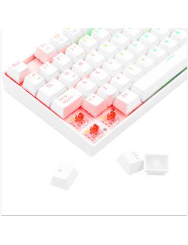 Teclado Redragon Kumara K552w-rgb Sp White Red Switch Rgb