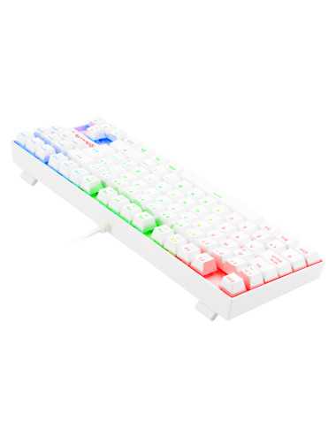 Teclado Redragon Kumara K552w-rgb Sp White Red Switch Rgb