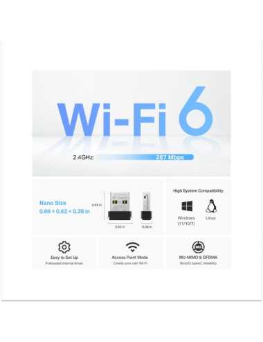 Placa De Red Wifi Usb Tp-link Archer Tx1u Nano Ax300