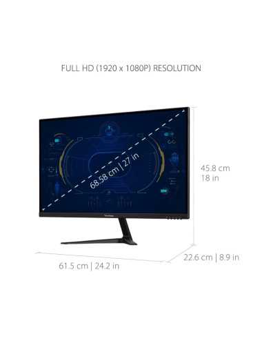 Monitor 27" Viewsonic Vx2718-p-mhd Fhd 1ms 180hz Freesync