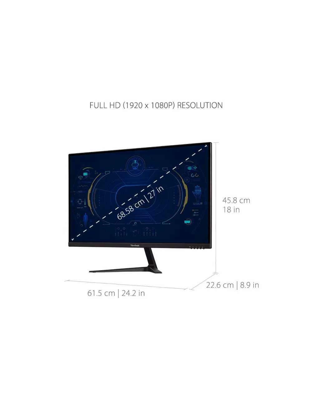 Monitor 27" Viewsonic Vx2718-p-mhd Fhd 1ms 180hz Freesync