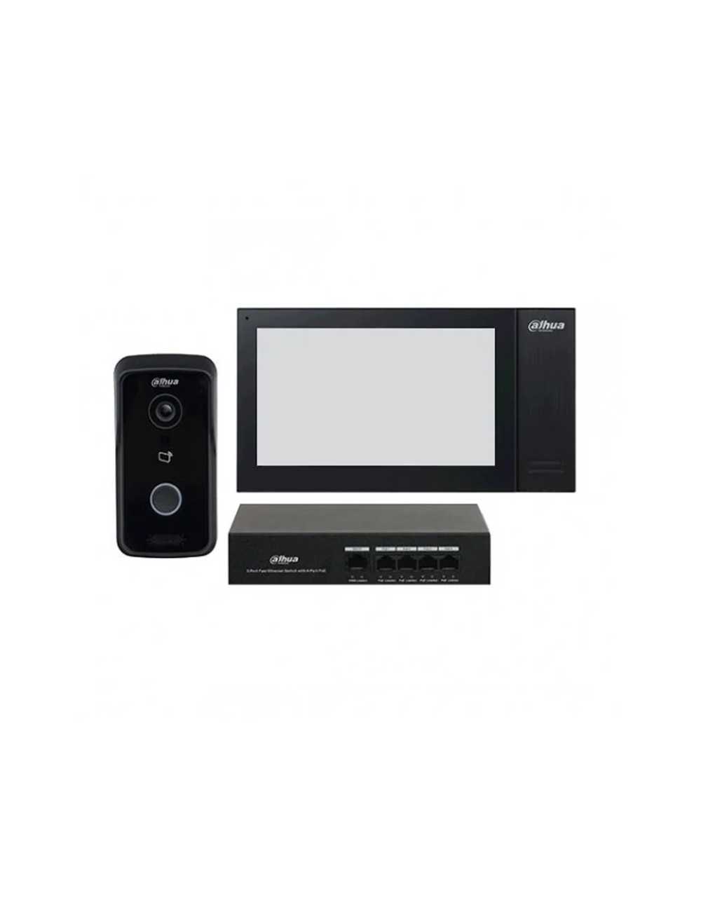 Kit Video Portero Dahua Dhi-ktp02 Camara  Monitor Y Switch Poe 4p