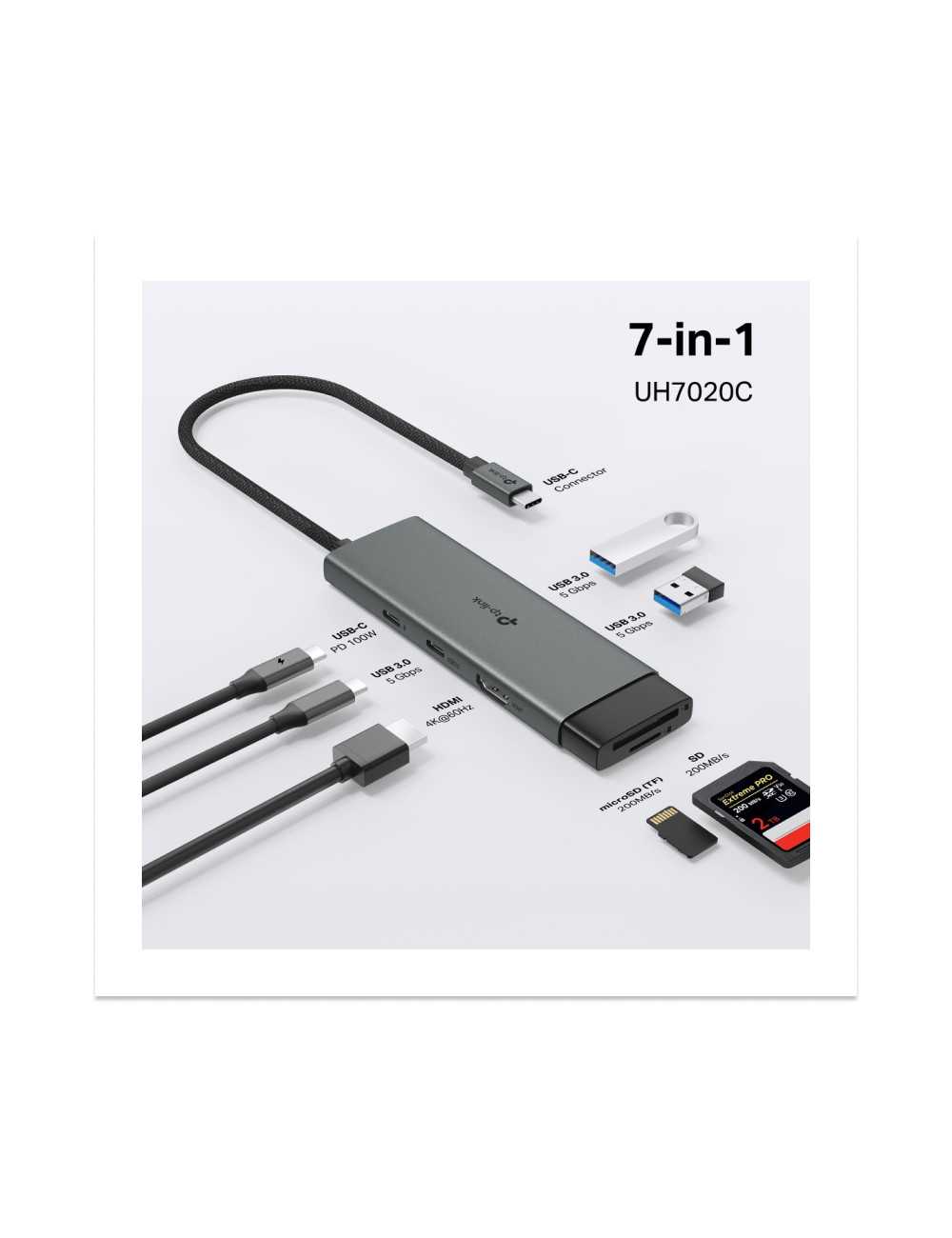 Hub Tp-link Uh7020c 7 En 1 Hdmi/sd/usb/usb-c