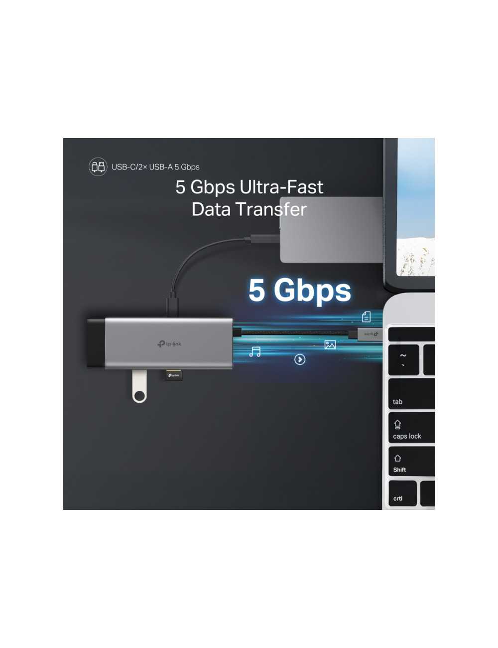 Hub Tp-link Uh7020c 7 En 1 Hdmi/sd/usb/usb-c