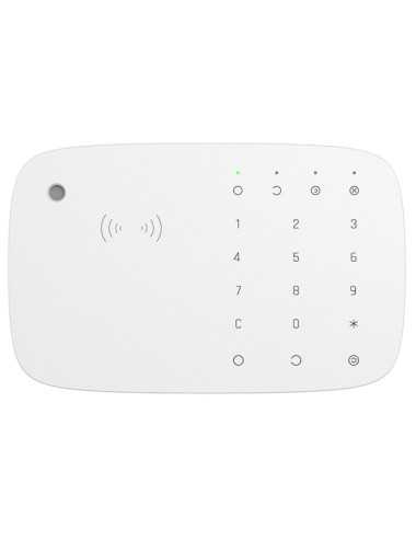 Teclado Tactil Inalambrico Ajax Con Sirena Keypadcombiw Blanco
