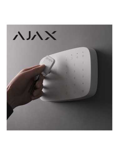 Teclado Tactil Inalambrico Ajax Con Sirena Keypadcombiw Blanco