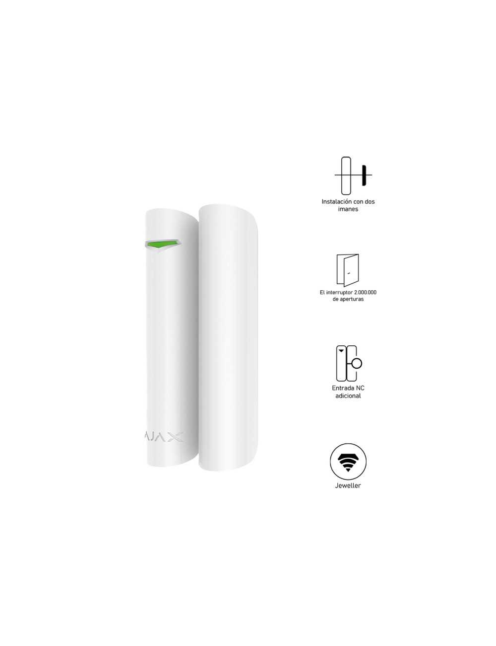Detector Magnetico Ajax Doorprotectw Blanco
