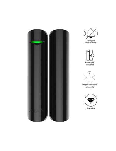 Detector Magnetico Con Vibracion Ajax Doorprotectplusb Negro