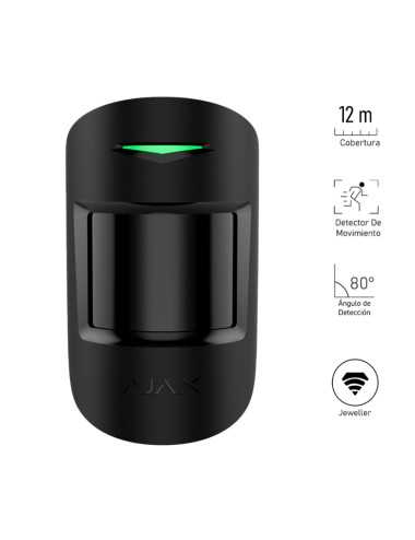 Detector De Movimiento Ajax Motionprotectb Negro Antimascotas