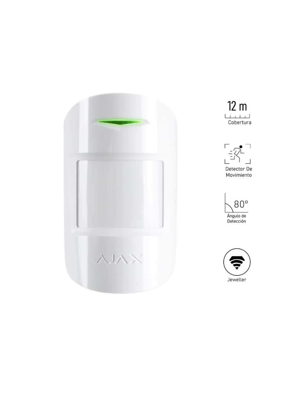Detector De Movimiento Ajax Motionprotectw Blanco Antimascotas