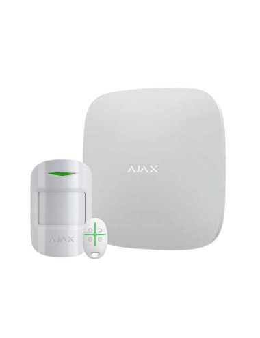 Kit Alarma Ajax Kit3w Hub4gw Motion Magnetico Control Blanco 100 Dispositivos