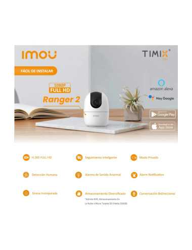 Camara Domo Pt Ip Imou Ranger 2 Ipc-a22ep-d 2mp Wifi Audio Bi